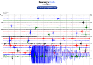 Seismograph trace